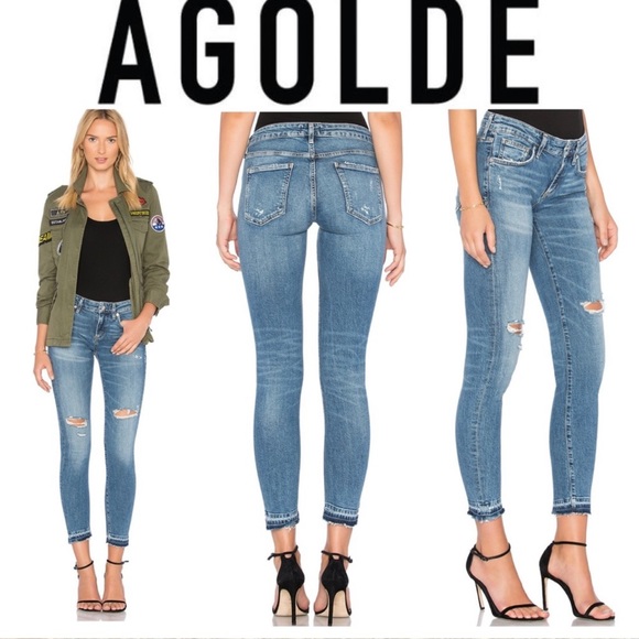 Agolde Lara Skinny Jean Size 23 Distressed - Picture 1 of 11